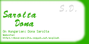 sarolta dona business card